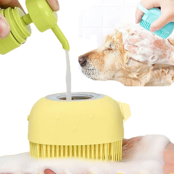 FurFoam™|Washing Pet Brush With Dispenser - ElaNuRa