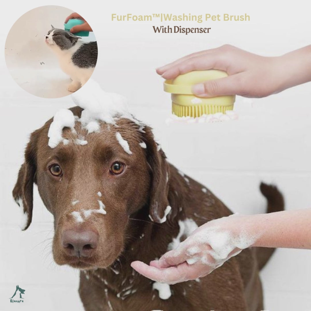 FurFoam™|Washing Pet Brush With Dispenser